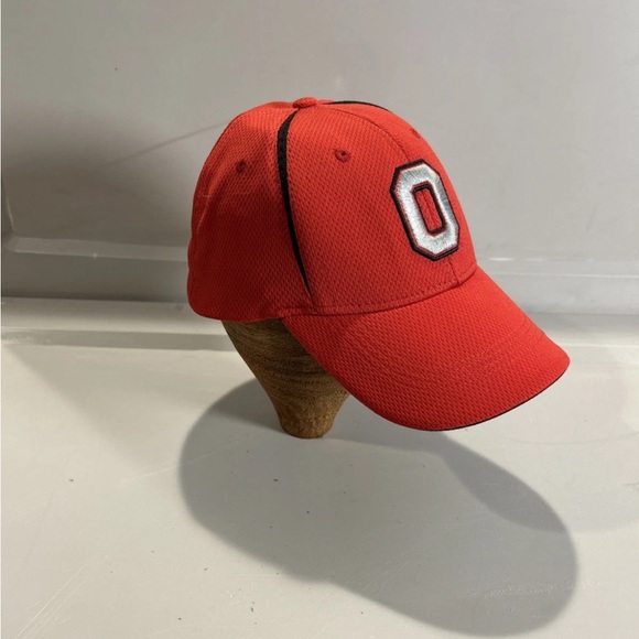 Vintage Y2K Nike Ohio State University Buckeyes Swoosh Flex Fitted Hat Sz S/M - Picture 4 of 9